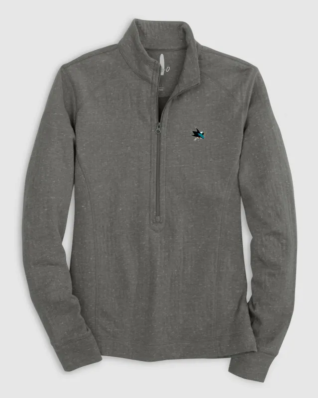 Women's San Jose Sharks Kennedy 1/4 Zip Pullover sold by Johnnie-O