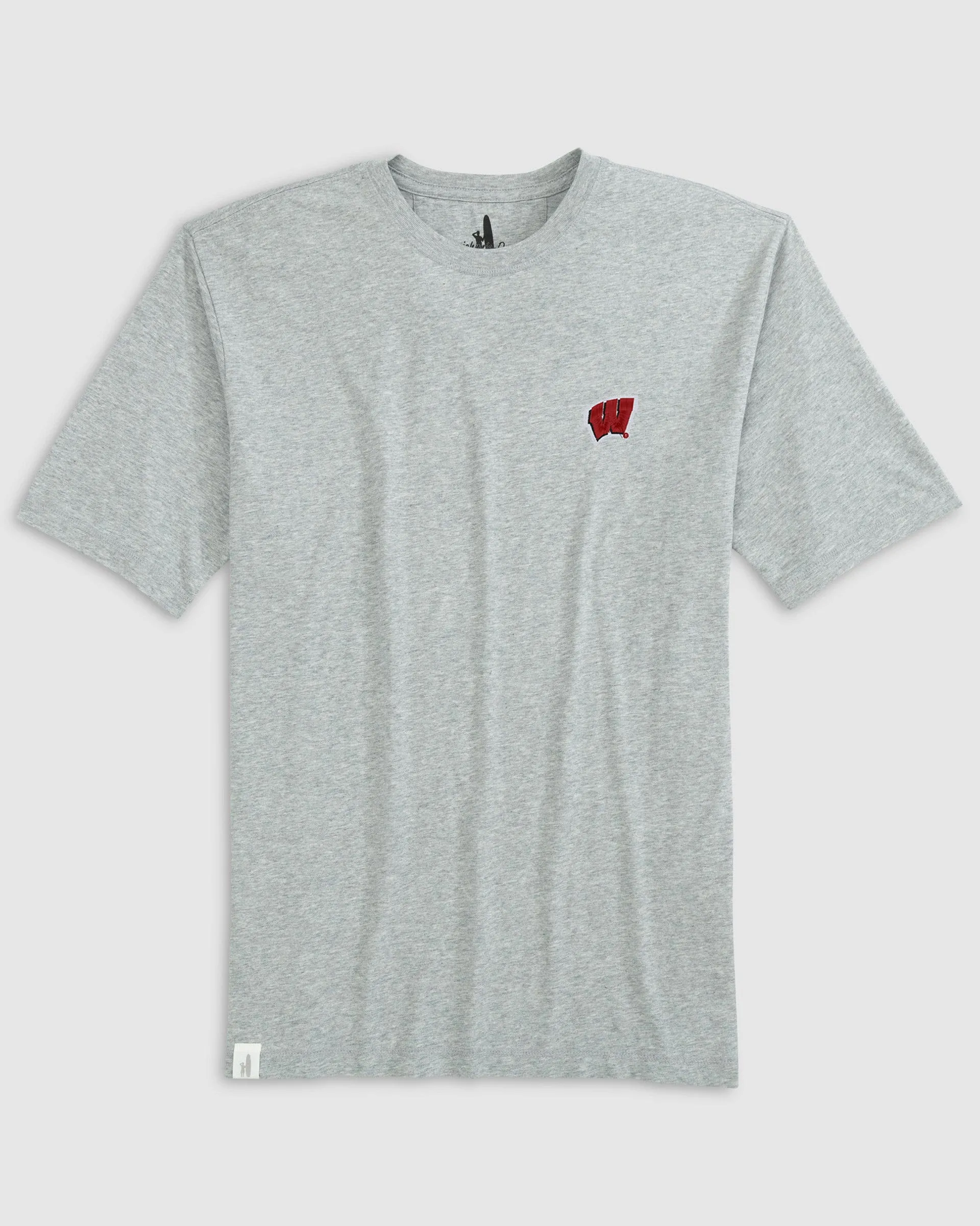 Wisconsin Heathered Spencer Cotton T-Shirt sold by Johnnie-O