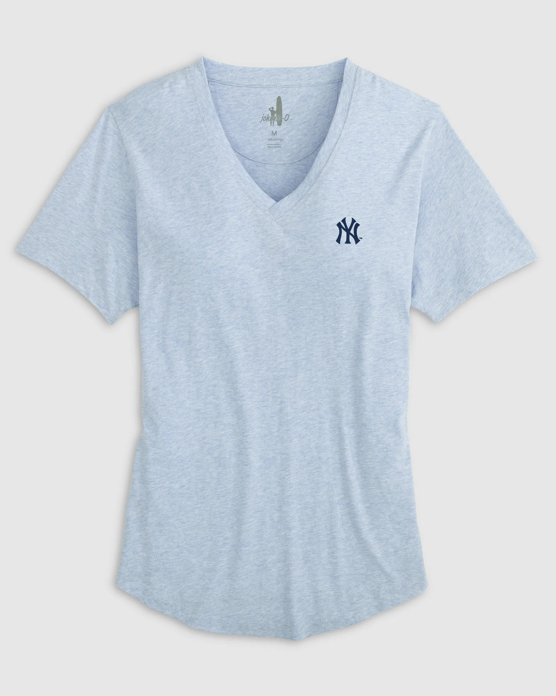 Women's New York Yankees Merediths V-Neck T-Shirt sold by Johnnie-O