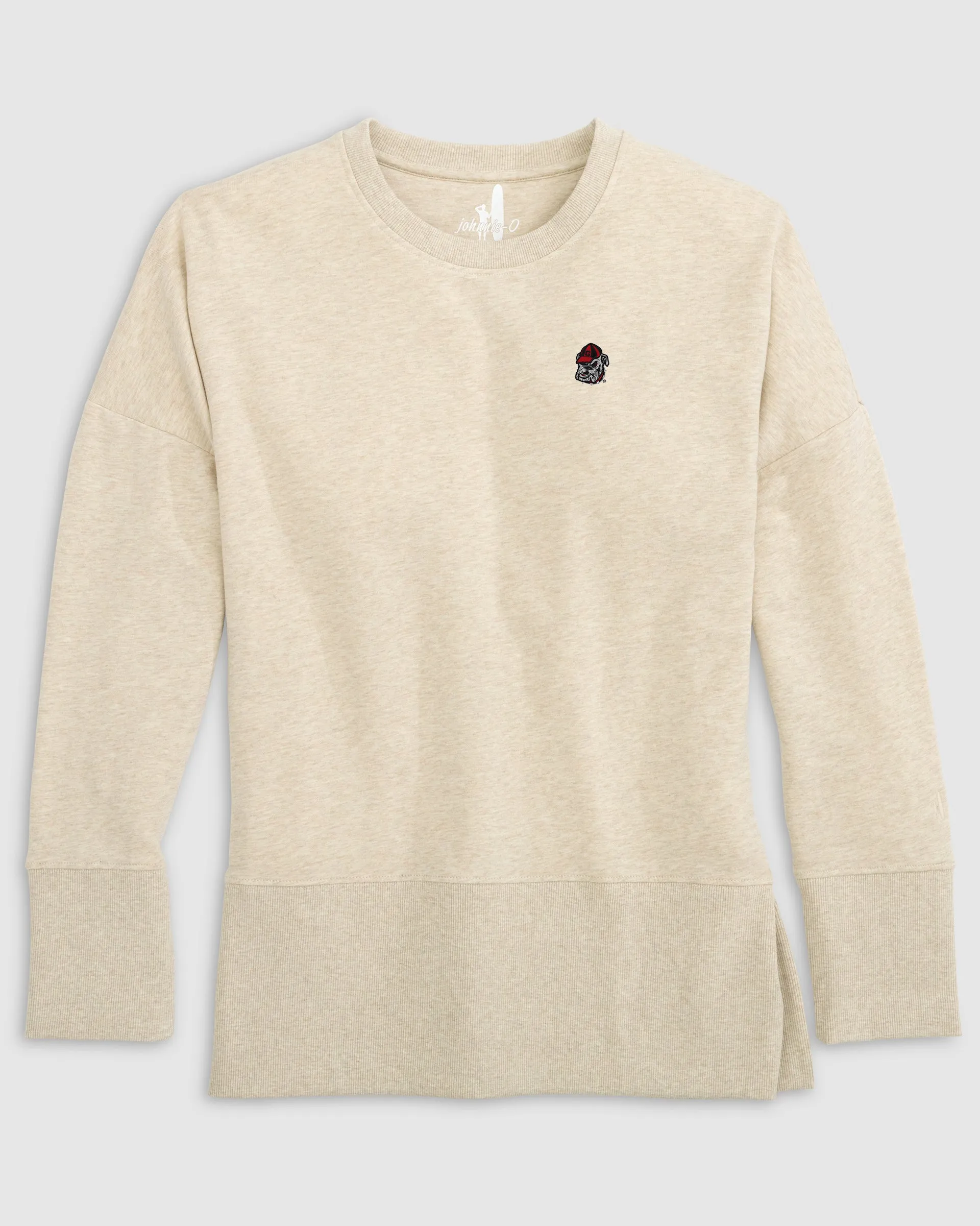 Women's Georgia Brittany Crewneck Sweatshirt - Bulldog Head Logo sold by Johnnie-O