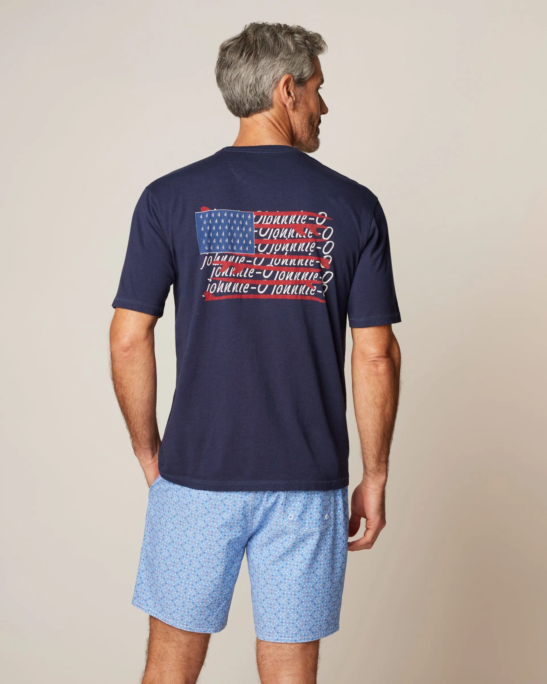 Surfers & Stripes Graphic T-Shirt sold by Johnnie-O