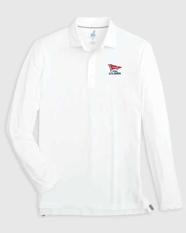 123rd U.S. Open Swing Long Sleeve Featherweight Polo sold by Johnnie-O