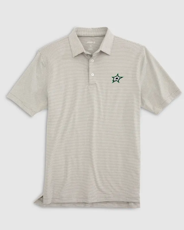 Dallas Stars Lyndonn Striped Jersey Performance Polo sold by Johnnie-O
