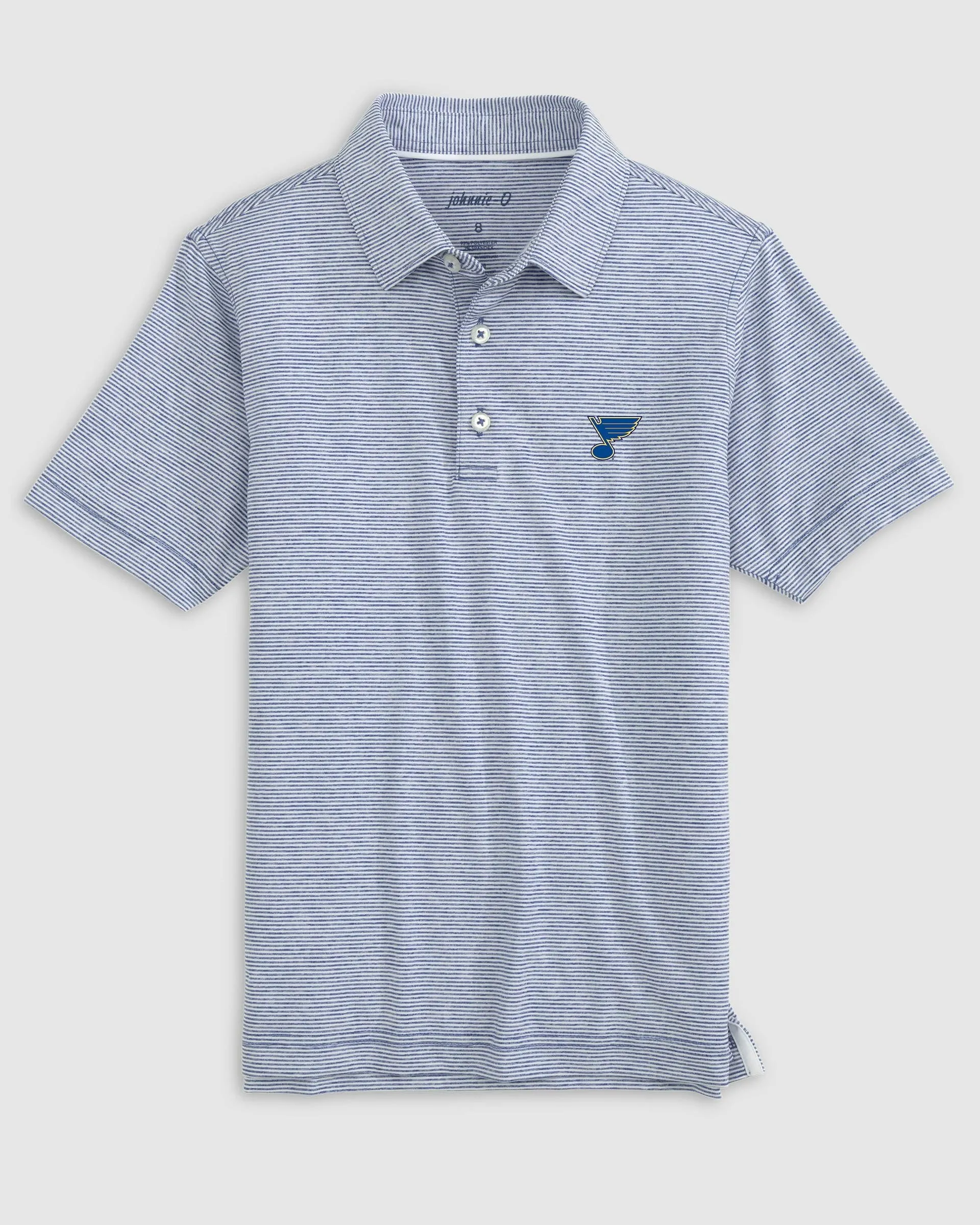 St. Louis Blues Lyndonn Jr. Striped Jersey Performance Polo sold by Johnnie-O product image thumbnail 2