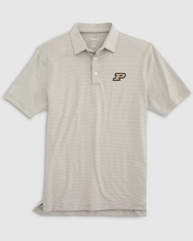 Purdue Lyndonn Striped Jersey Performance Polo sold by Johnnie-O