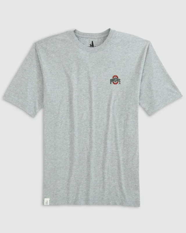 Ohio State Heathered Spencer Cotton T-Shirt sold by Johnnie-O