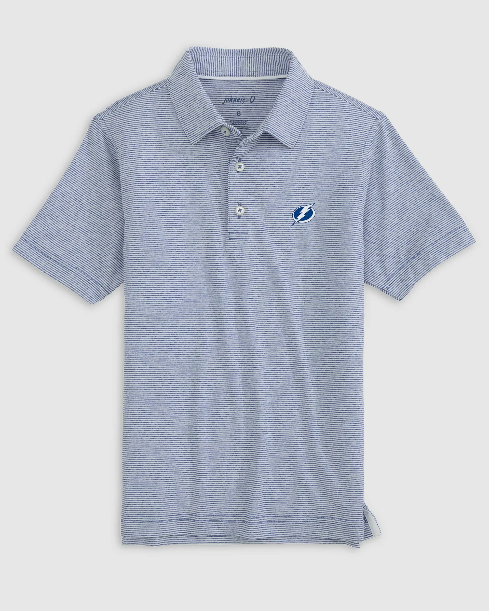 Tampa Bay Lightning Lyndonn Jr. Striped Jersey Performance Polo sold by Johnnie-O product image thumbnail 2