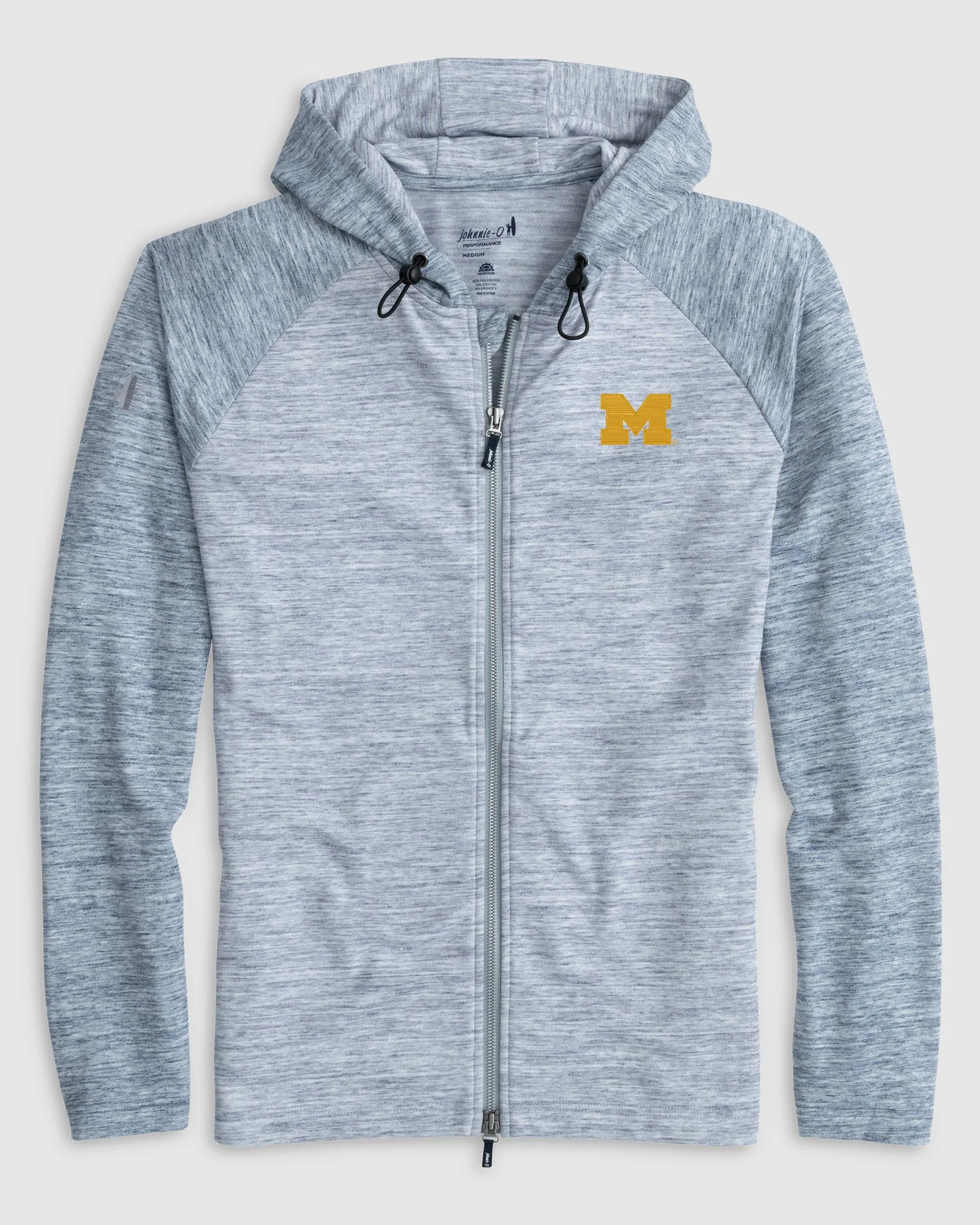 Michigan Daniel Performance Full Zip Hoodie sold by Johnnie-O