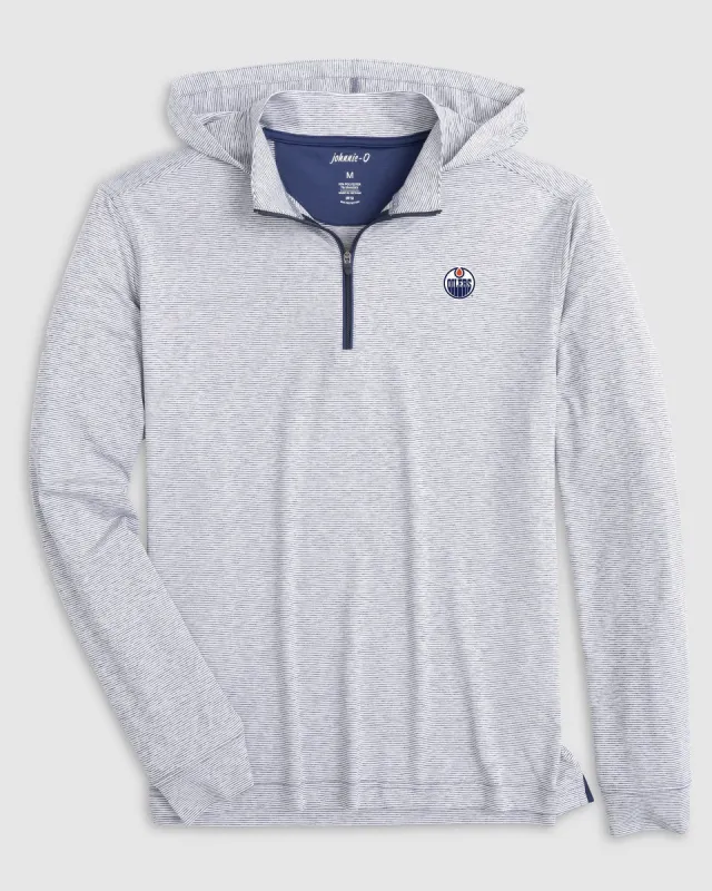 Edmonton Oilers Hybrid Performance 1/4 Zip Hoodie sold by Johnnie-O