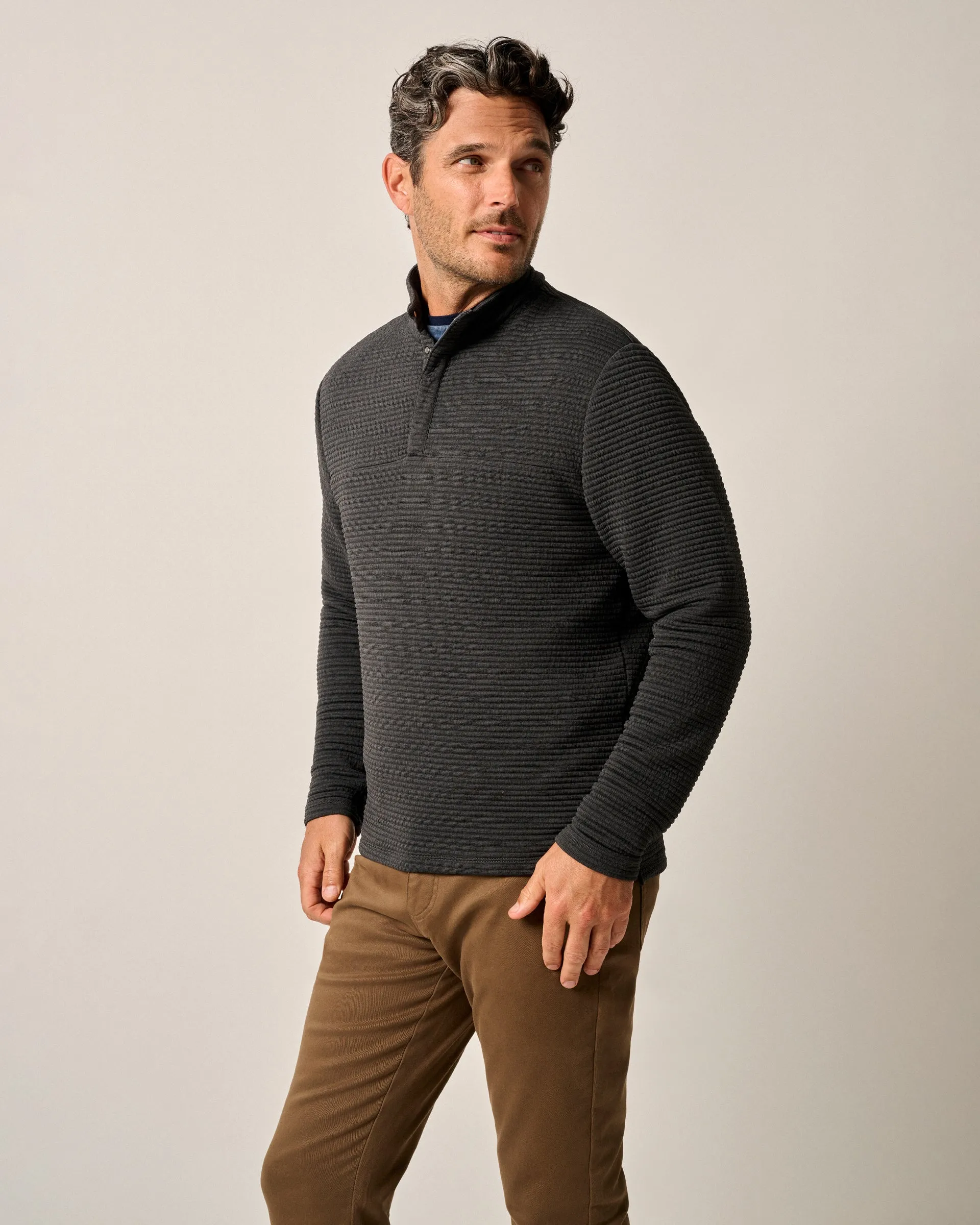Benjy Heathered Henley Pullover sold by Johnnie-O product image thumbnail 3