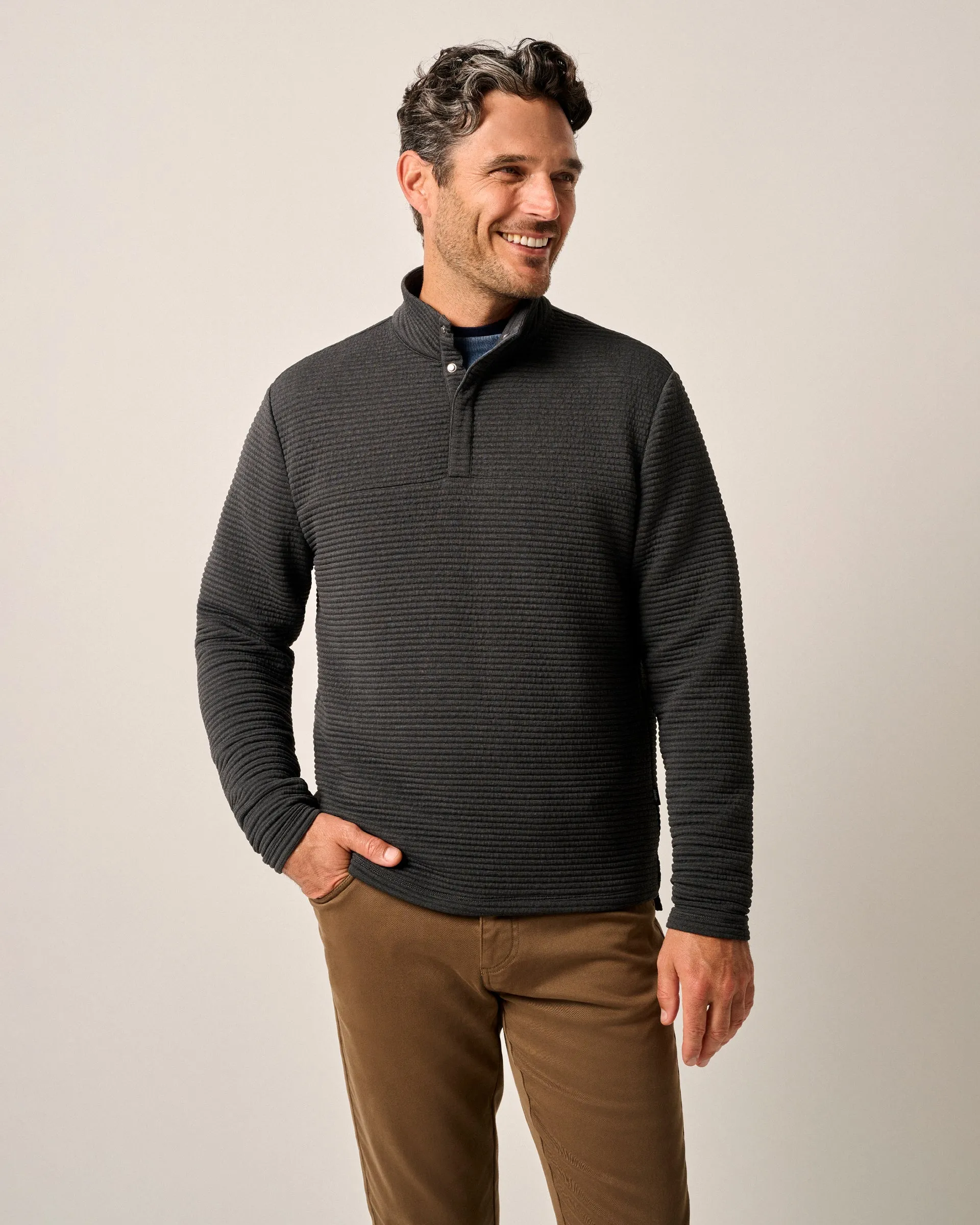 Benjy Heathered Henley Pullover sold by Johnnie-O product image thumbnail 2