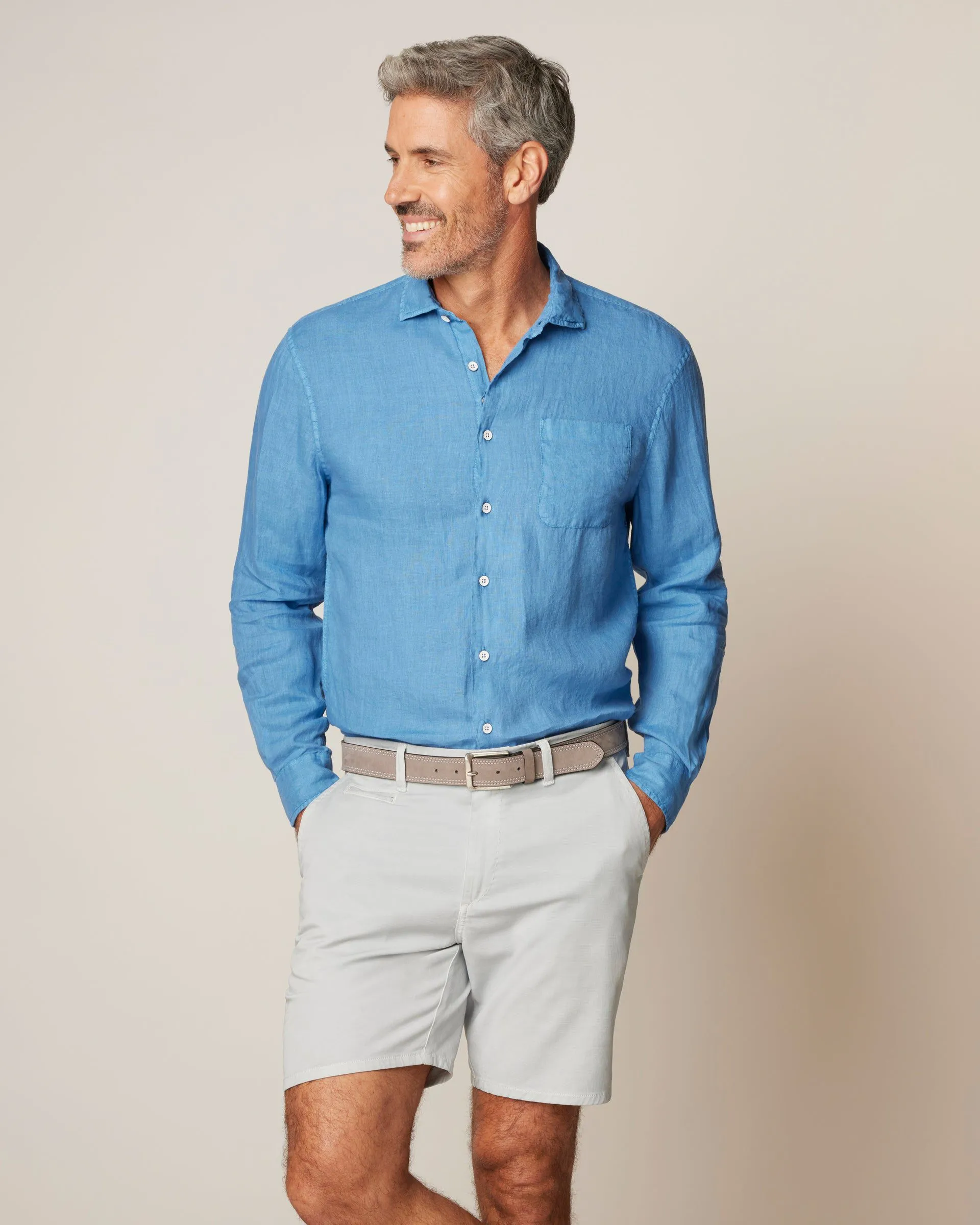Hangin' Out Linen Button Up Shirt - Emory sold by Johnnie-O product image thumbnail 5