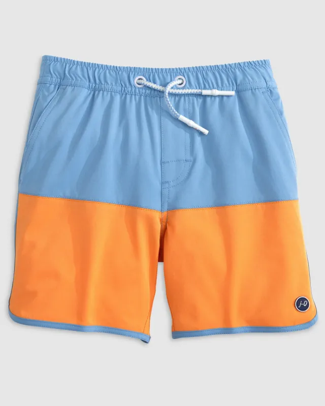 Full Elastic Jr. Surf Shorts - Scalloped Hem sold by Johnnie-O
