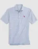 Texas Rangers Lyndonn Striped Jersey Performance Polo - Cooperstown Logo sold by Johnnie-O