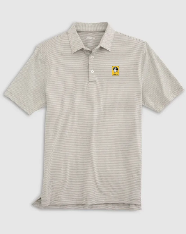 Pittsburgh Pirates Lyndonn Striped Jersey Performance Polo - Cooperstown Logo sold by Johnnie-O