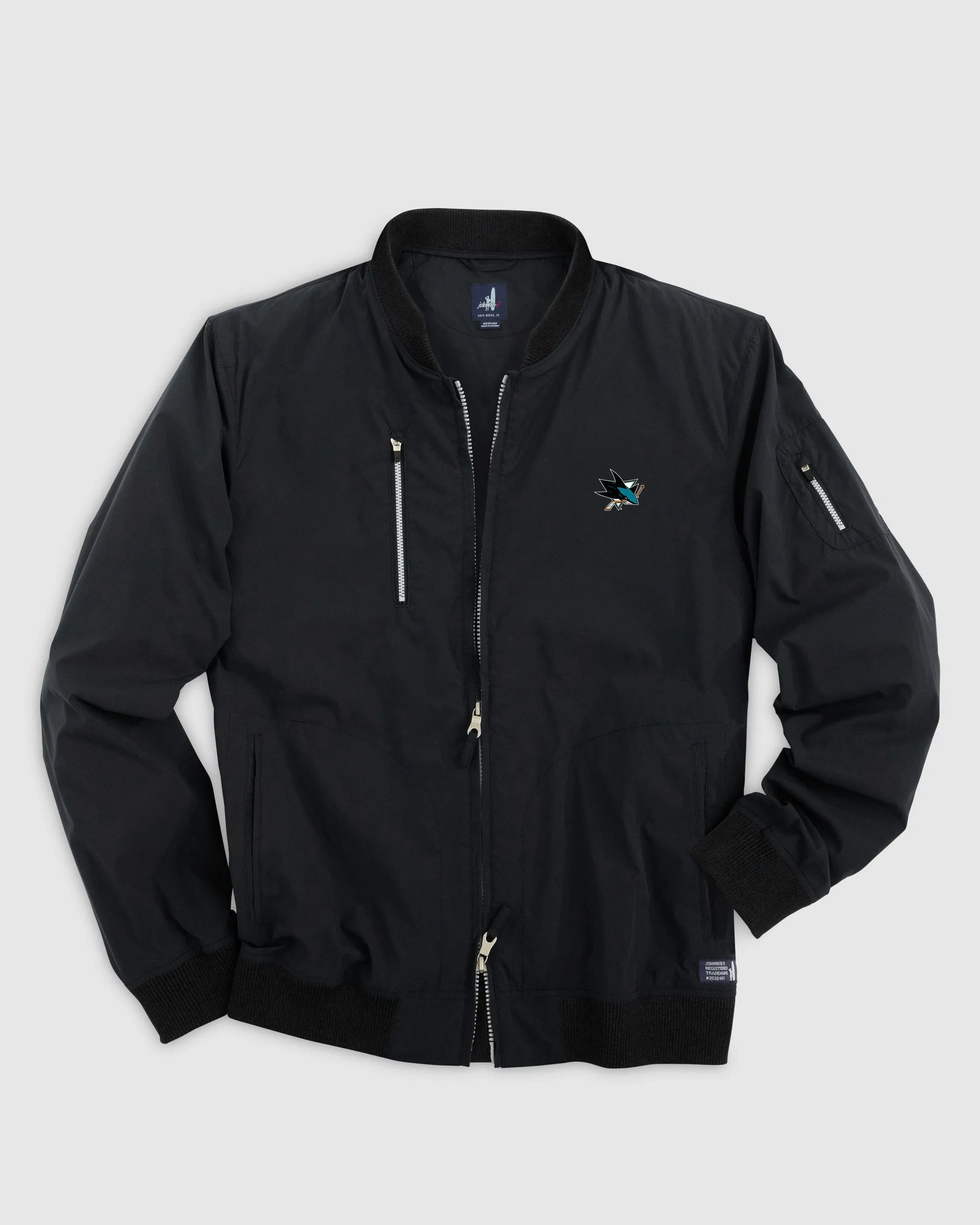 San Jose Sharks Corsair Bomber Jacket sold by Johnnie-O