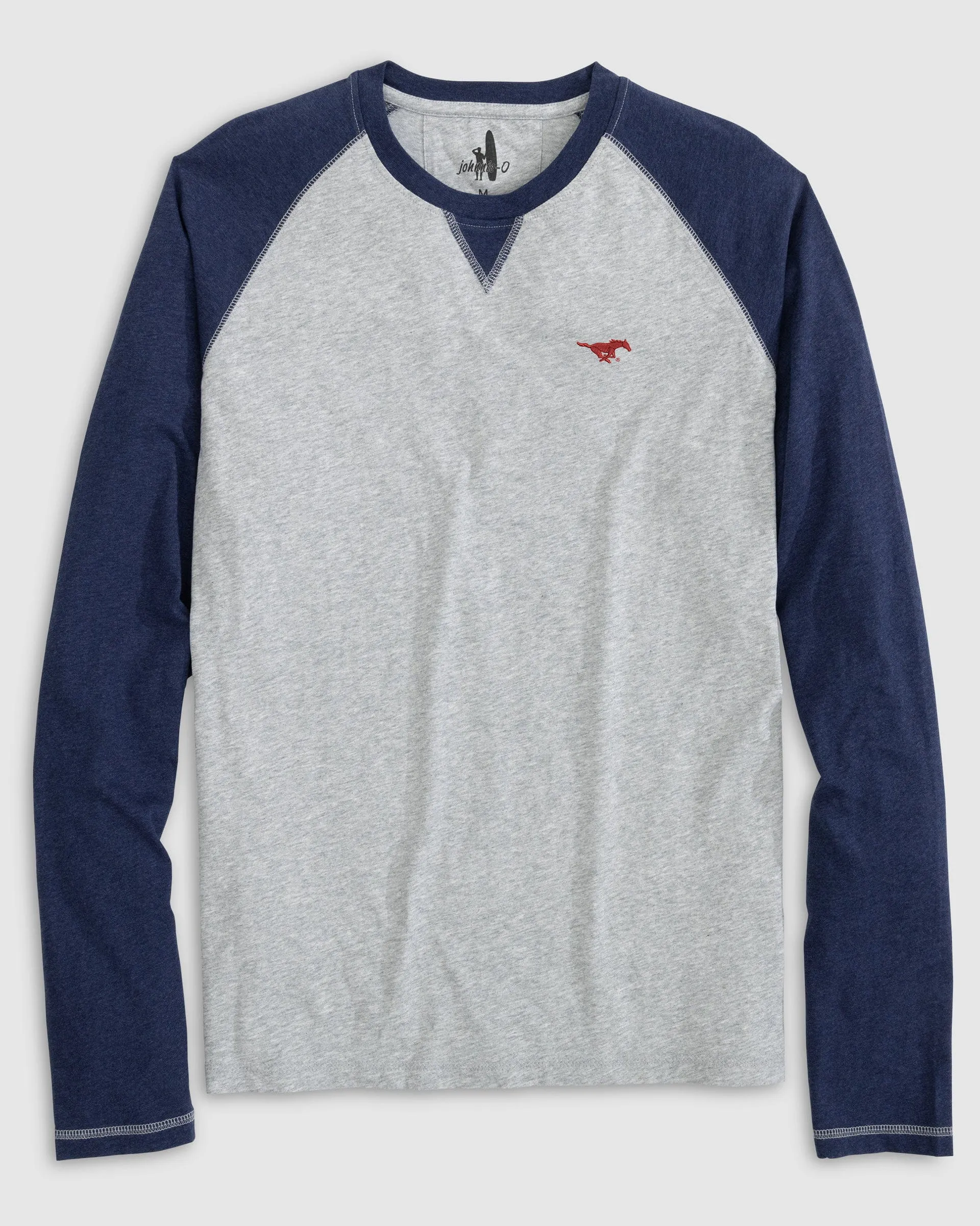 SMU Alsen Long Sleeve Baseball Tee sold by Johnnie-O product image thumbnail 5