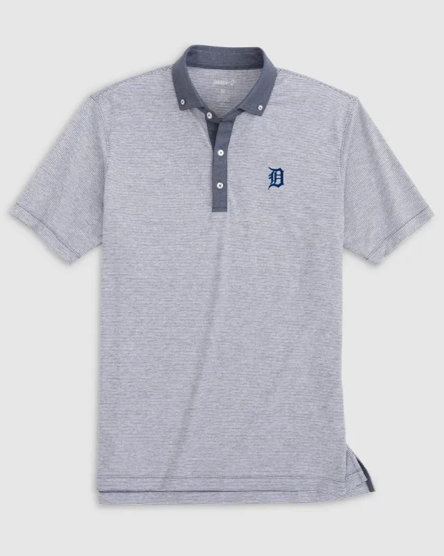 Detroit Tigers Walsh Striped Jersey Performance Polo sold by Johnnie-O