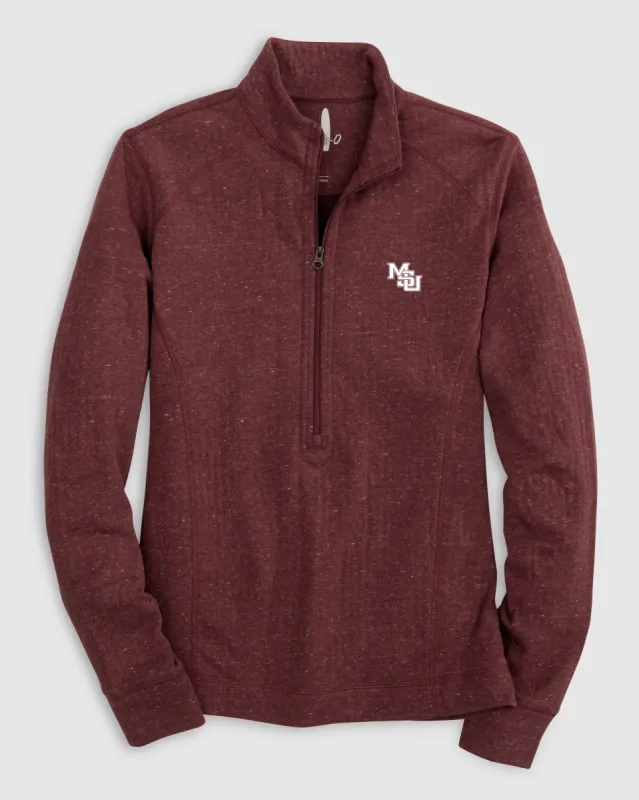 Women's Mississippi State Kennedy 1/4 Zip Pullover - Vault Logo sold by Johnnie-O