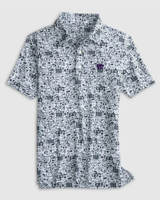 Kansas State Tailgater Jr. Printed Jersey Performance Polo sold by Johnnie-O