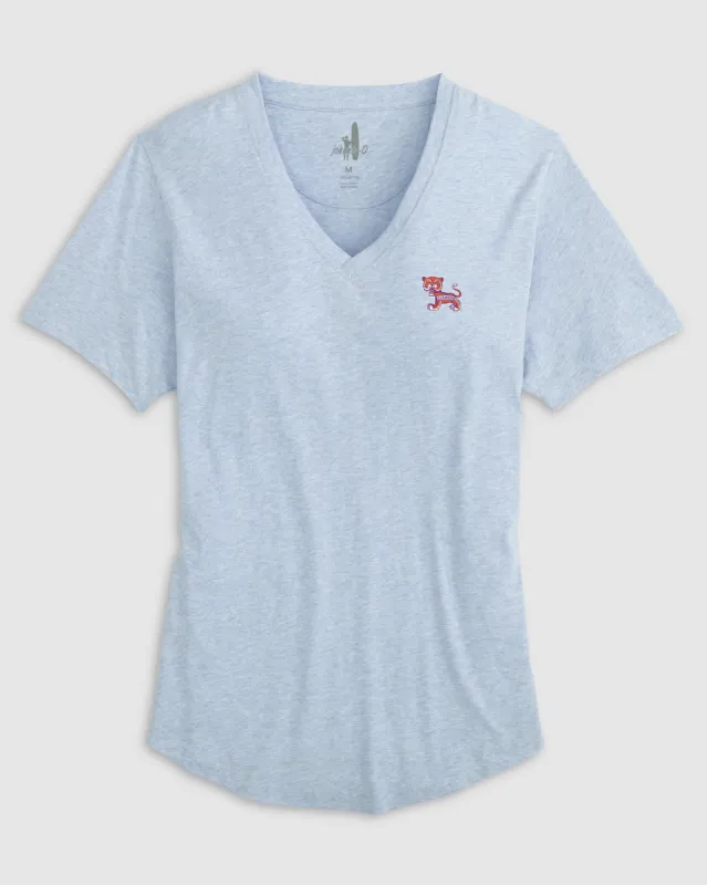 Women's Clemson Merediths V-Neck T-Shirt - Vault Logo sold by Johnnie-O