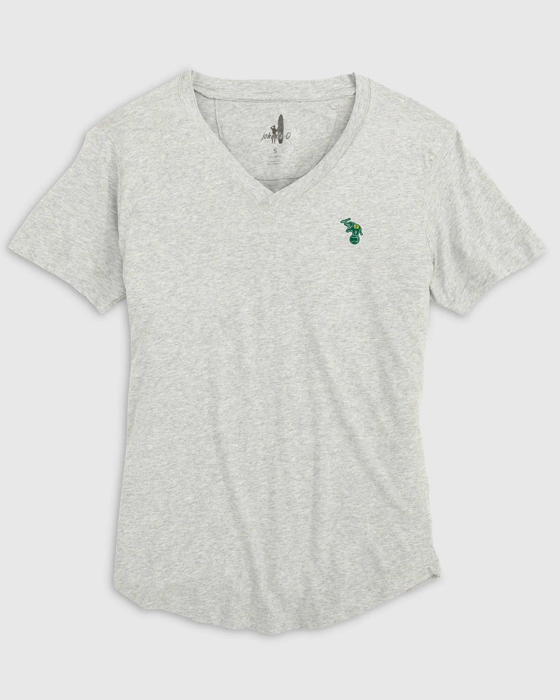 Women's Oakland Athletics Merediths V-Neck T-Shirt - Cooperstown Logo sold by Johnnie-O product image thumbnail 2