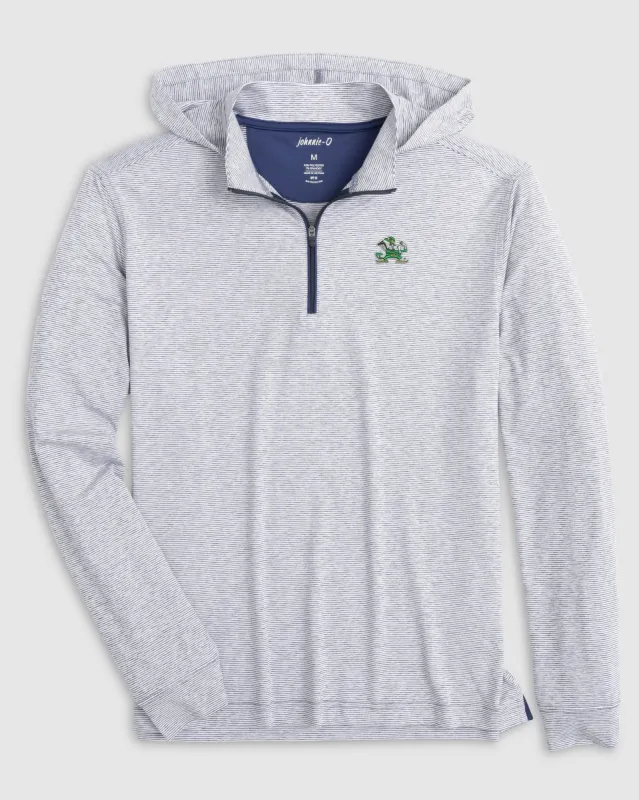 Notre Dame Hybrid Performance 1/4 Zip Hoodie sold by Johnnie-O