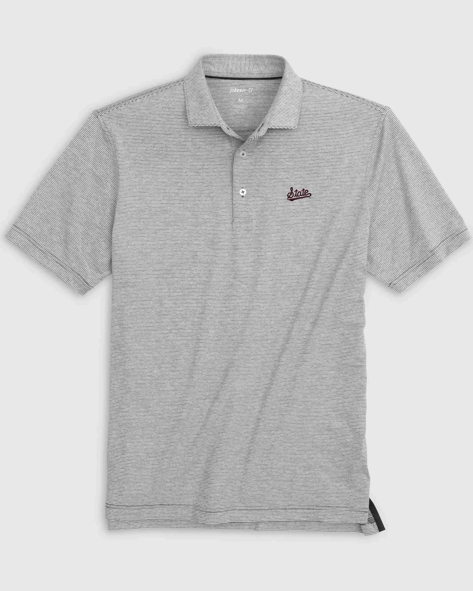 Mississippi State Lyndonn Striped Jersey Performance Polo - State Logo sold by Johnnie-O product image thumbnail 3
