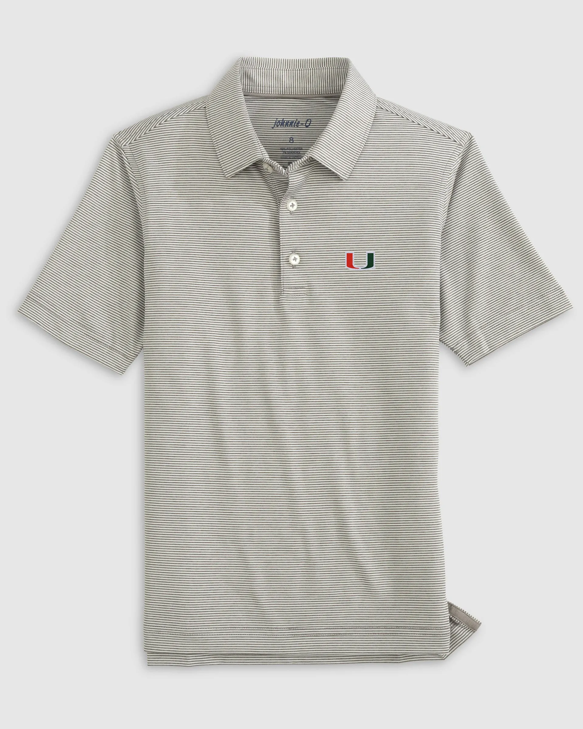 Miami Lyndonn Jr. Striped Jersey Performance Polo sold by Johnnie-O