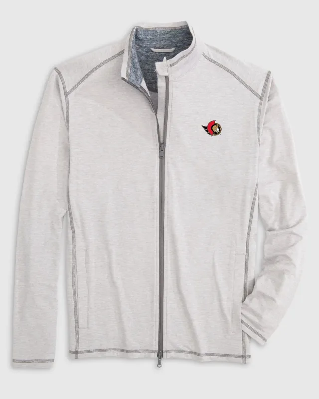 Ottawa Senators Cade Heathered Performance Knit Jacket made by Johnnie-O