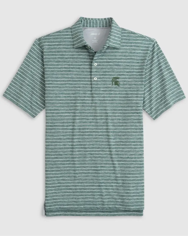 Michigan State Newton Jersey Performance Polo sold by Johnnie-O