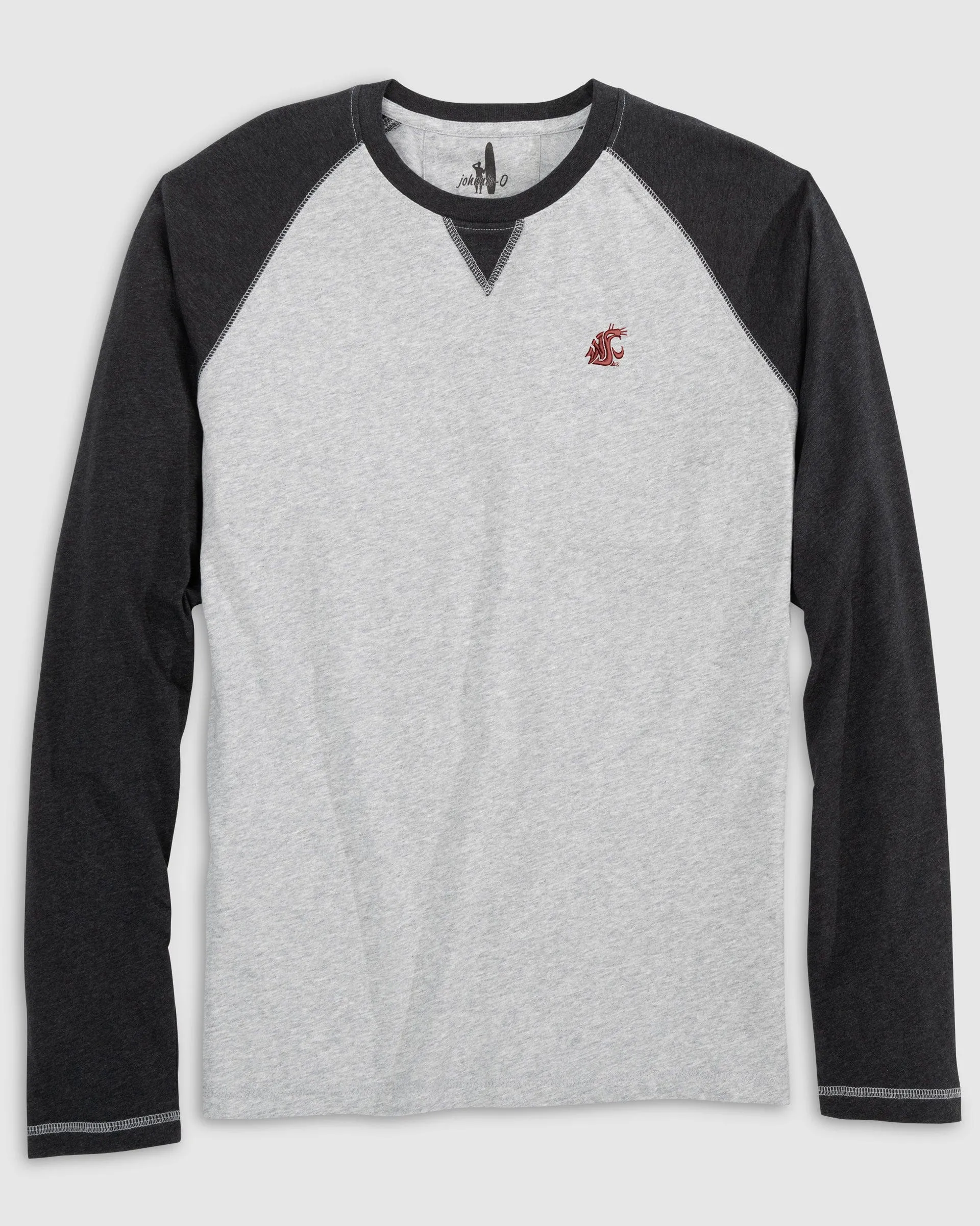 Washington State Alsen Long Sleeve Baseball Tee sold by Johnnie-O