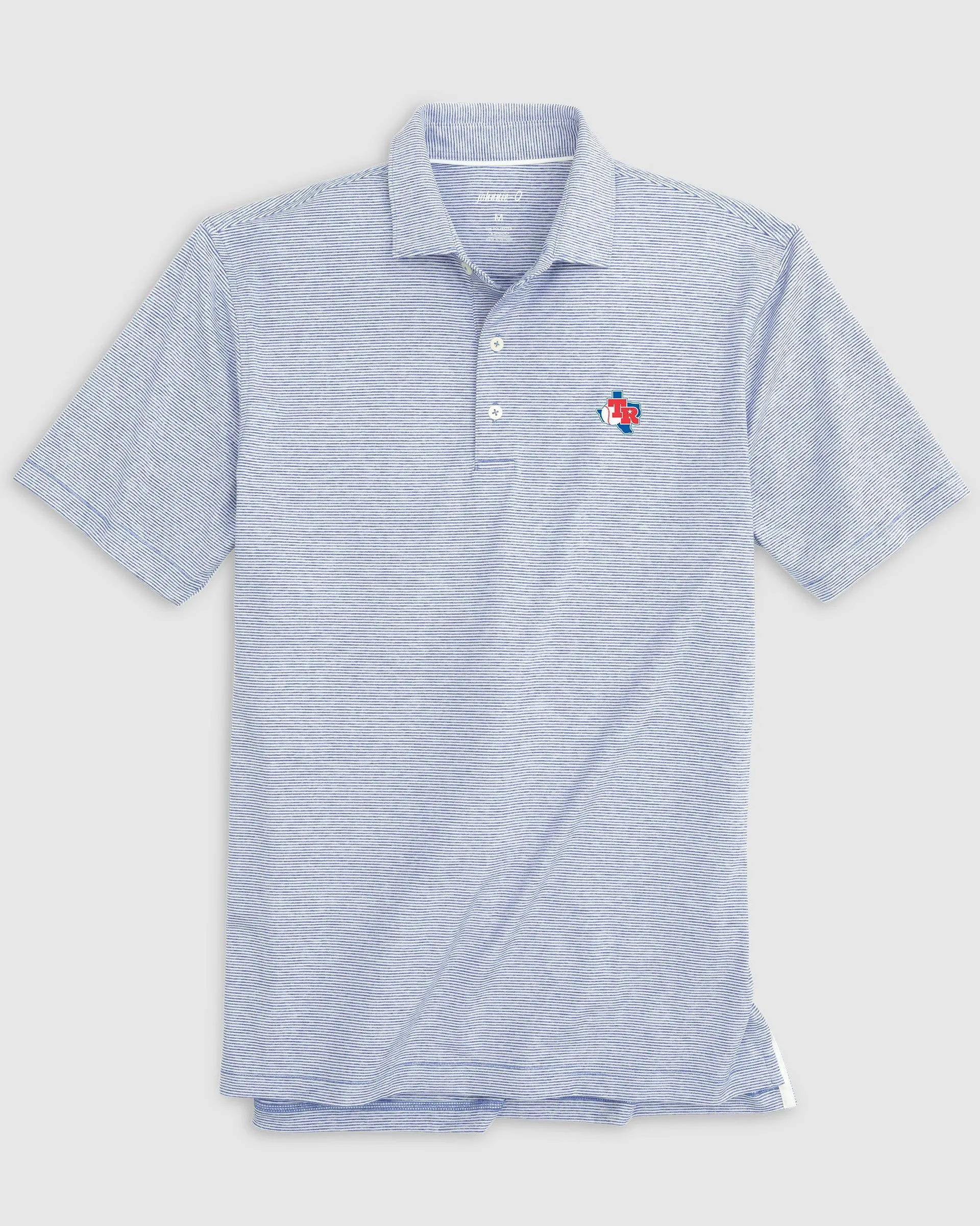 Texas Rangers Lyndonn Striped Jersey Performance Polo - Cooperstown Logo sold by Johnnie-O product image thumbnail 5