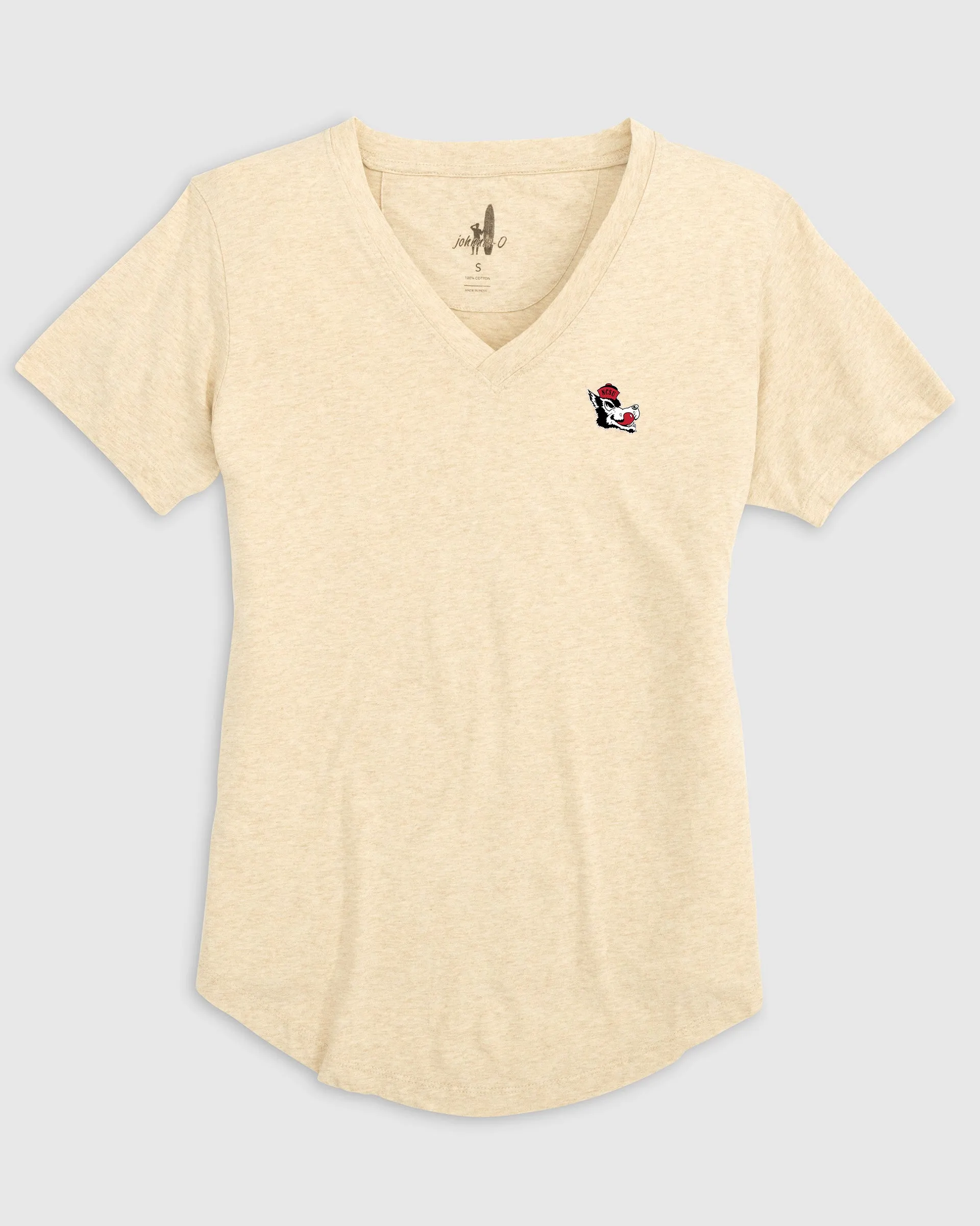 Women's NC State Merediths V-Neck T-Shirt - Vault Logo sold by Johnnie-O product image thumbnail 3