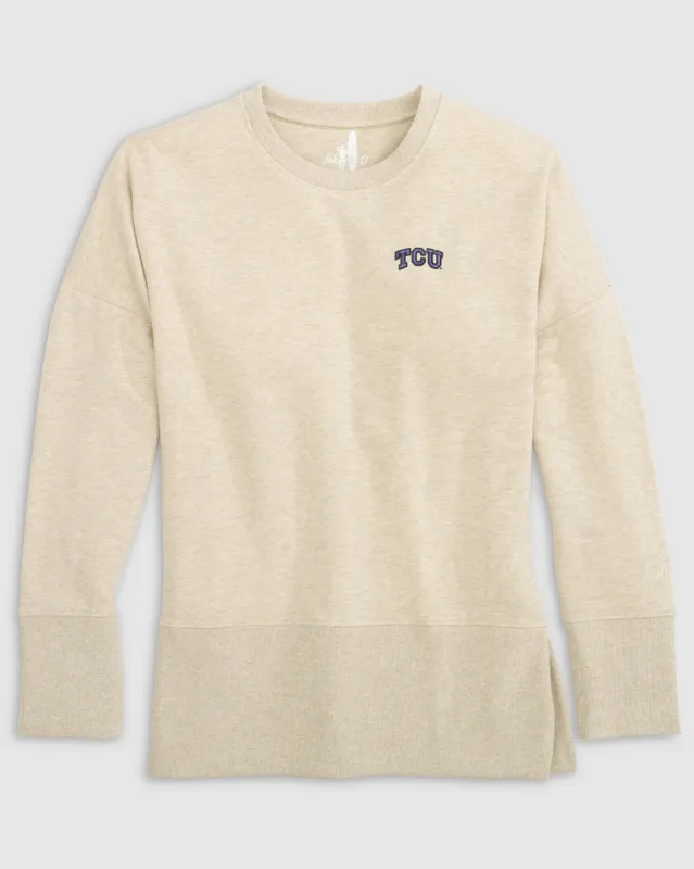 Women's Texas Christian Brittany Crewneck Sweatshirt sold by Johnnie-O