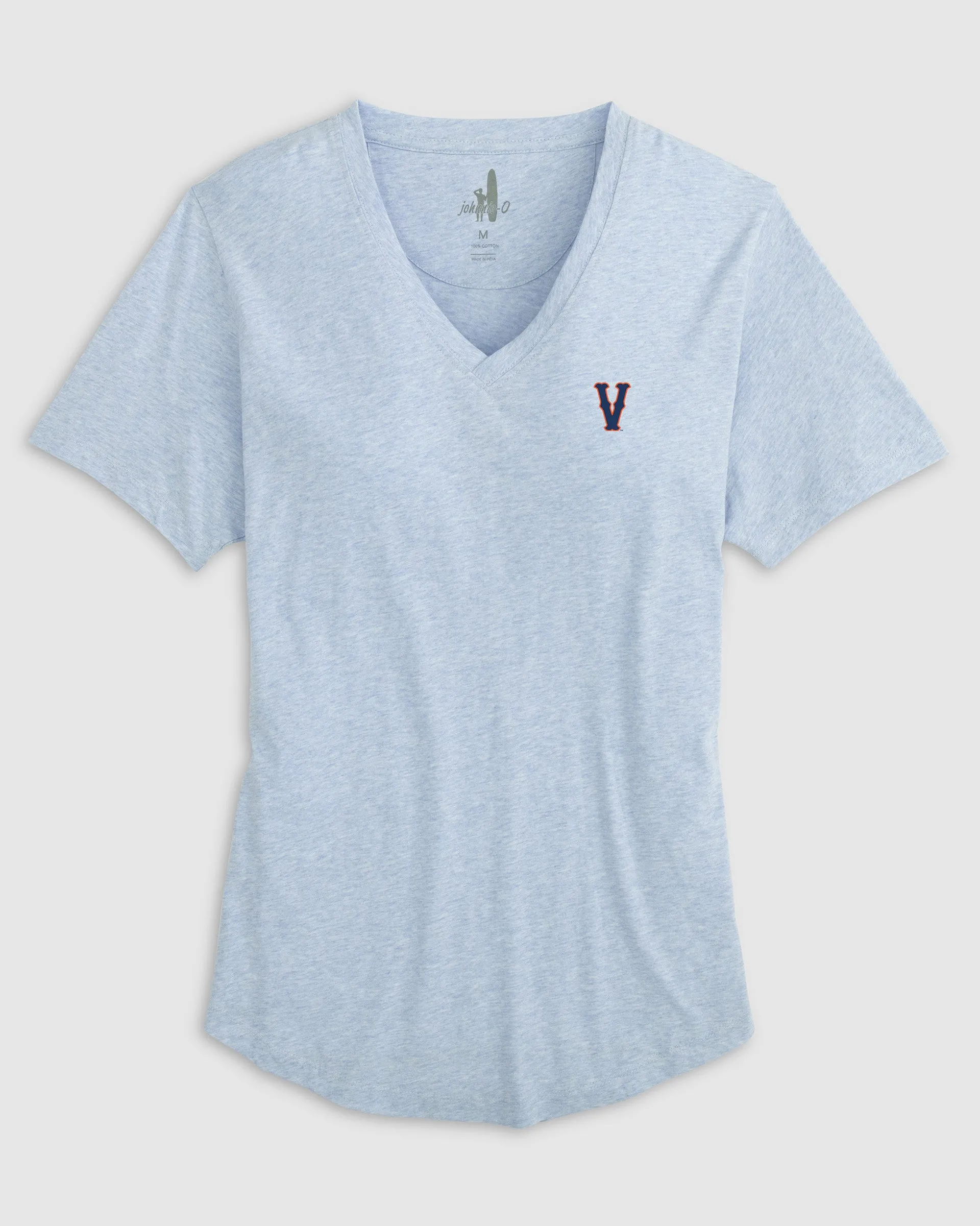 Women's Virginia Merediths V-Neck T-Shirt - Vault Logo sold by Johnnie-O