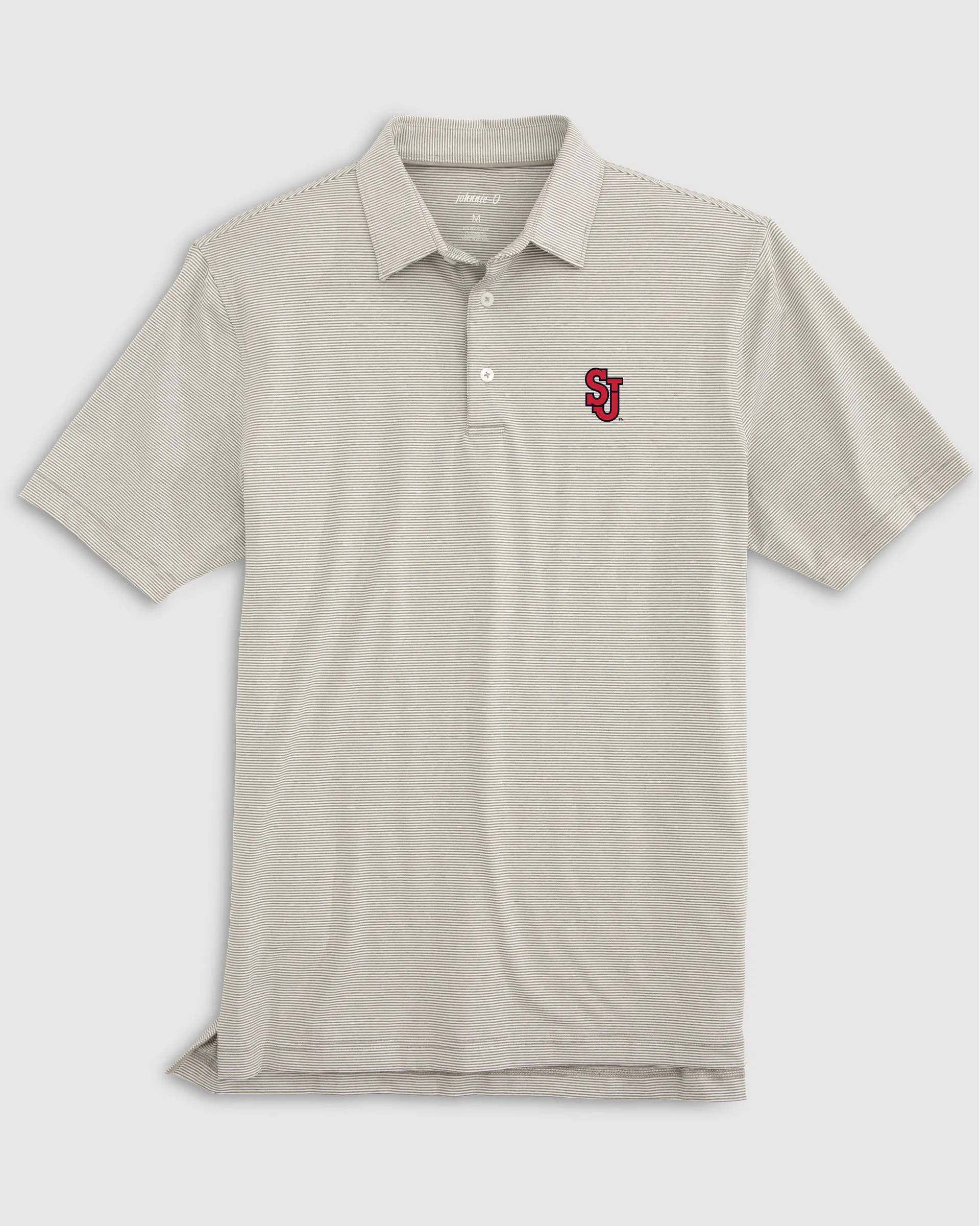 St. John's Lyndonn Striped Jersey Performance Polo sold by Johnnie-O
