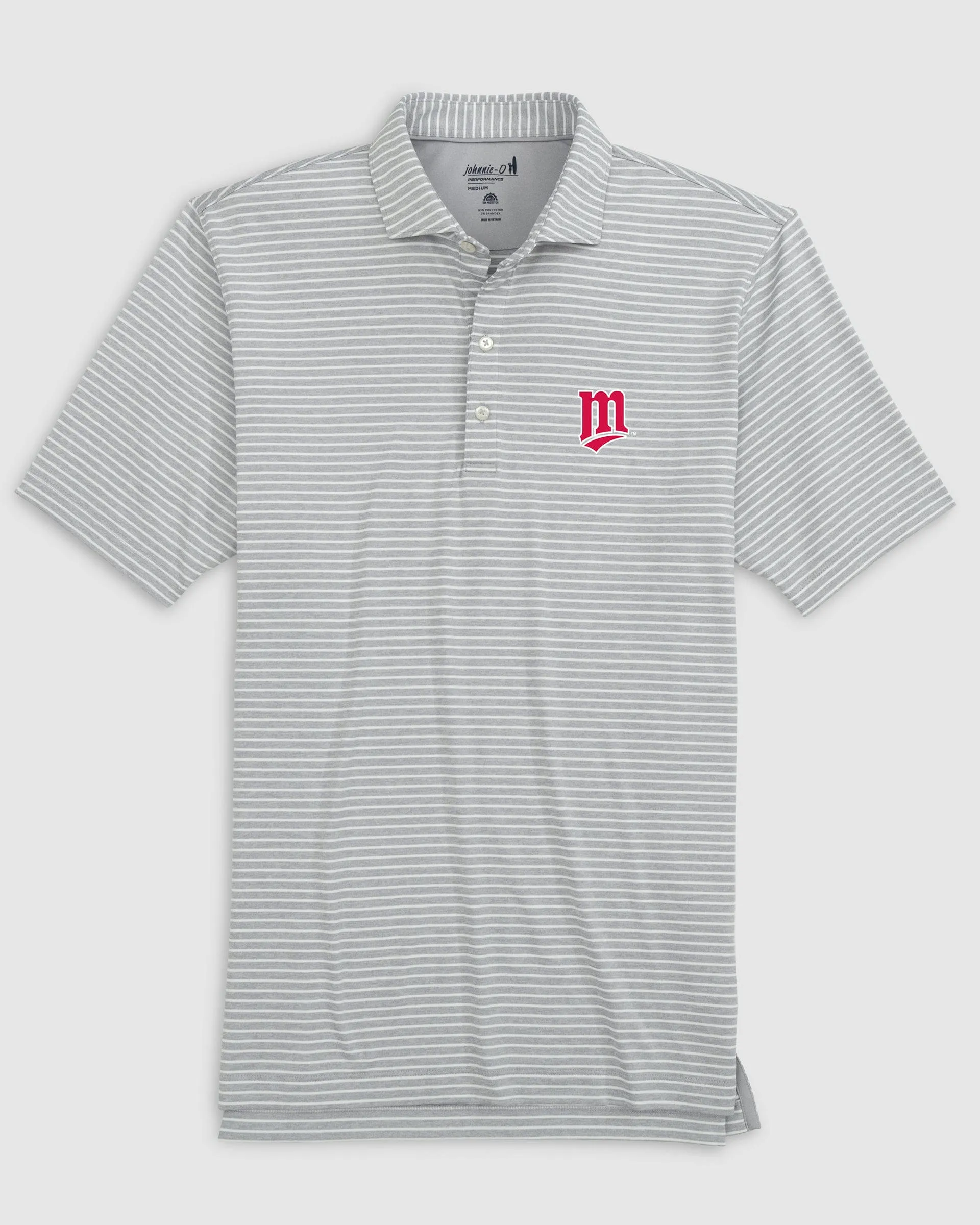 Minnesota Twins Clipperr Striped Jersey Performance Polo - Cooperstown Logo sold by Johnnie-O product image thumbnail 4