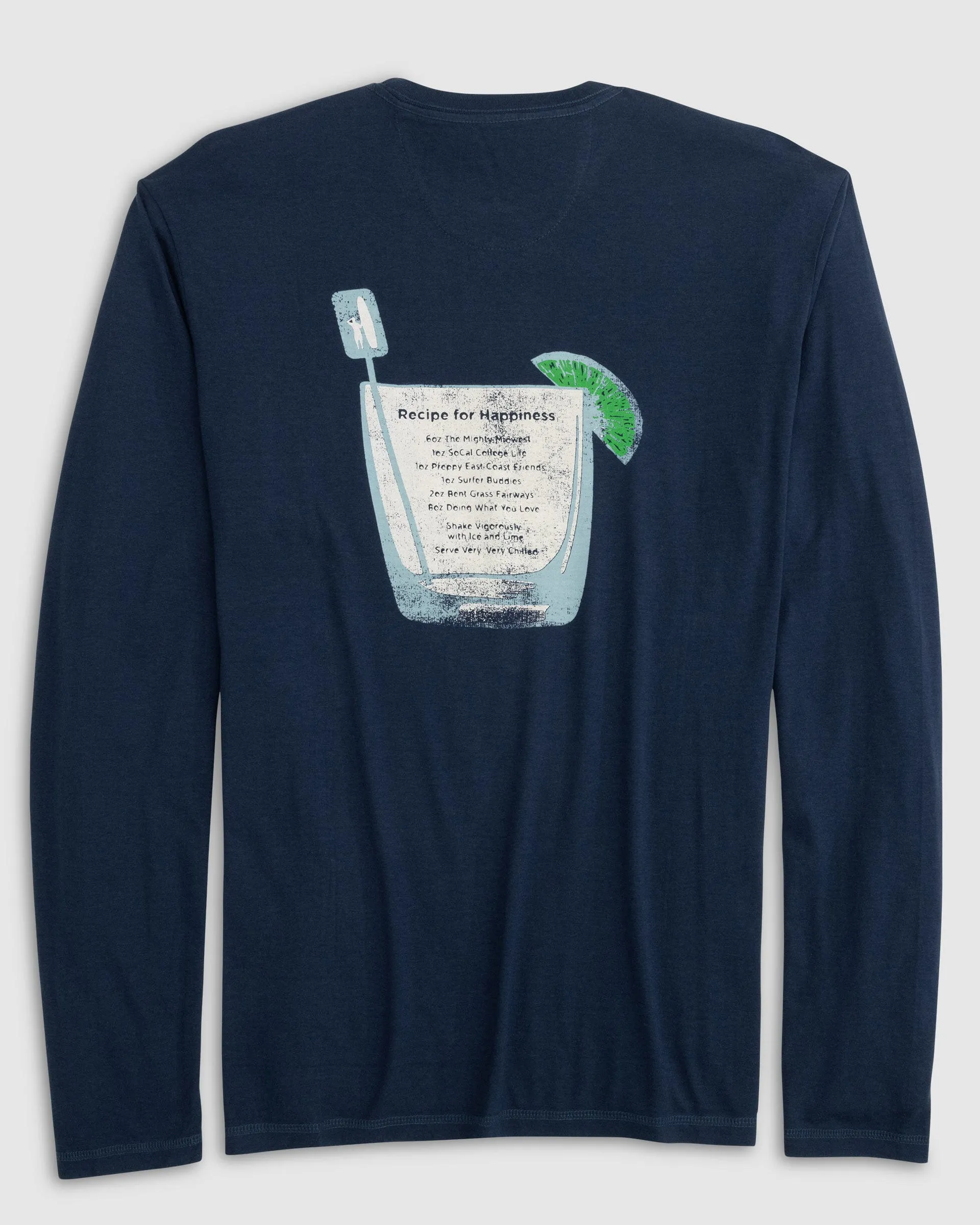 Recipe For Happiness Long Sleeve Graphic T-Shirt sold by Johnnie-O product image thumbnail 4