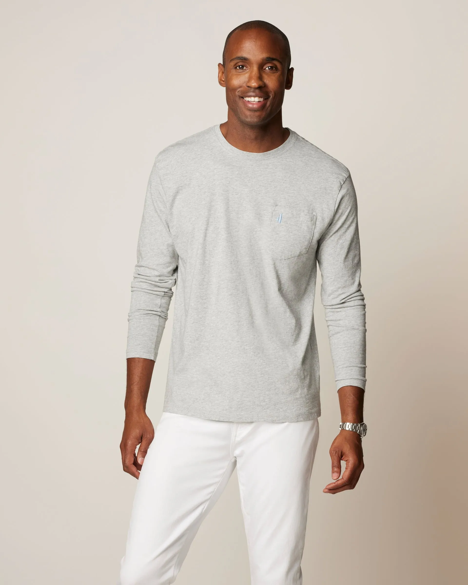 Heathered Brennan Long Sleeve T-Shirt sold by Johnnie-O product image thumbnail 2