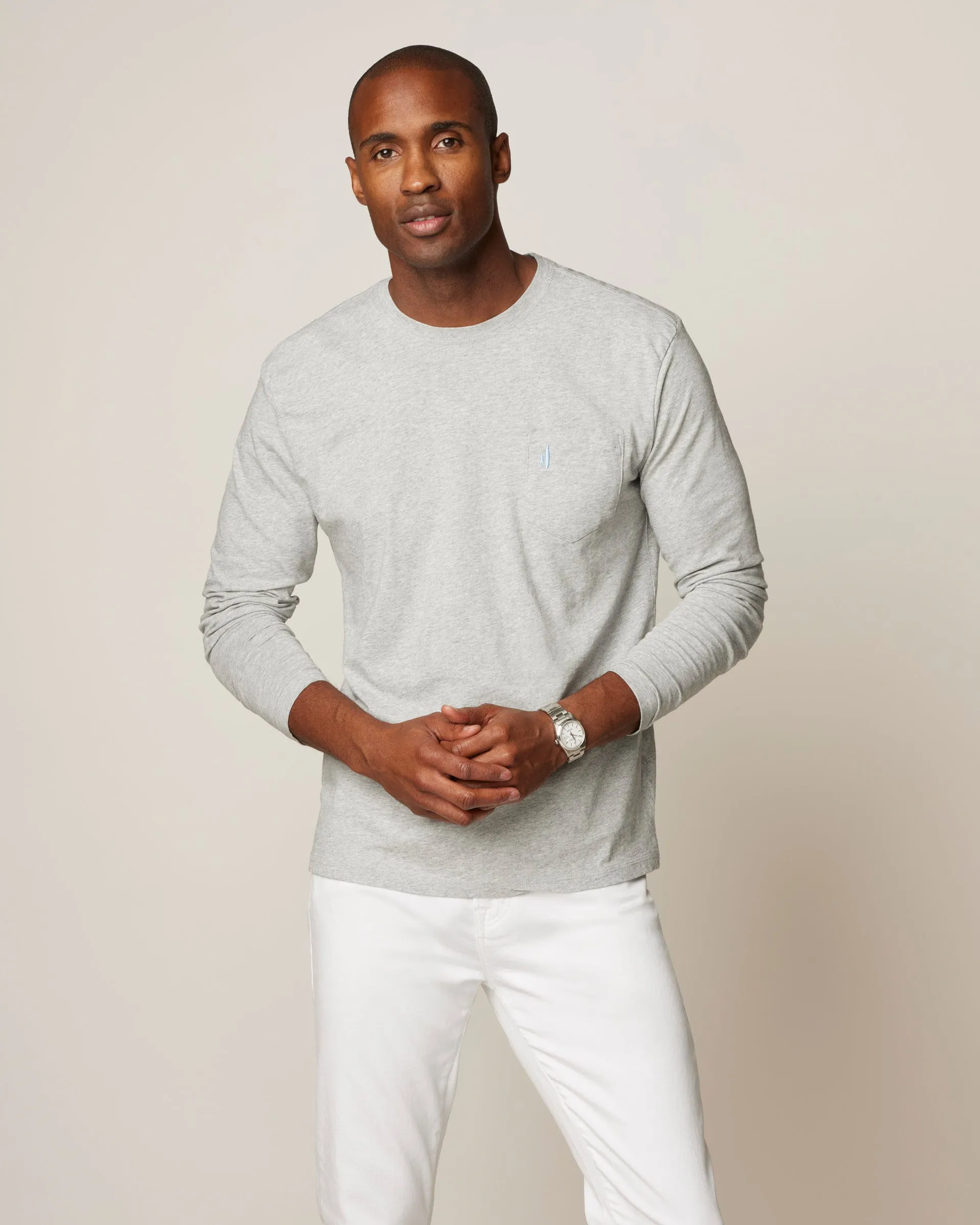 Heathered Brennan Long Sleeve T-Shirt sold by Johnnie-O product image thumbnail 4