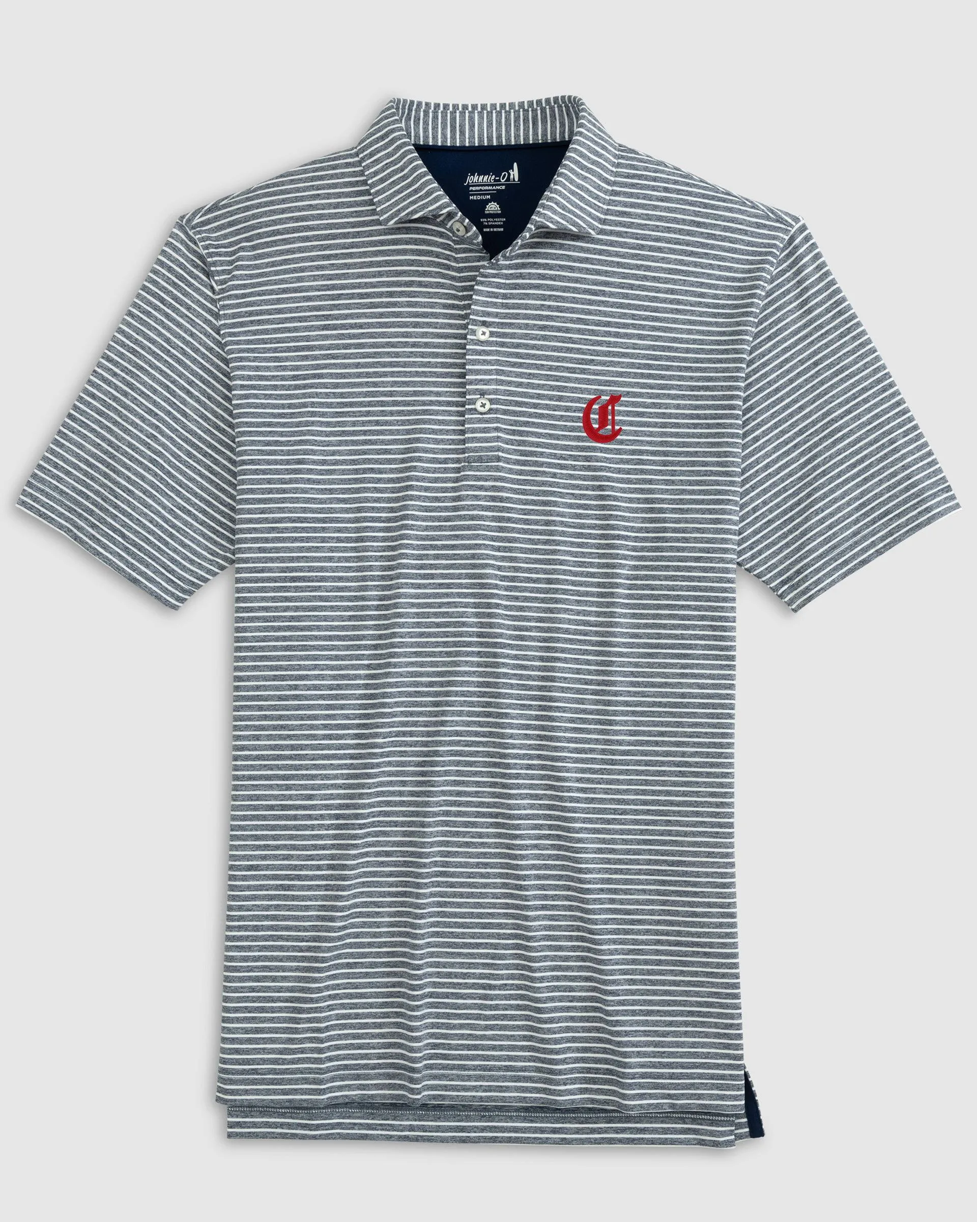 Cincinnati Reds Clipperr Striped Jersey Performance Polo - Cooperstown Logo sold by Johnnie-O product image thumbnail 2