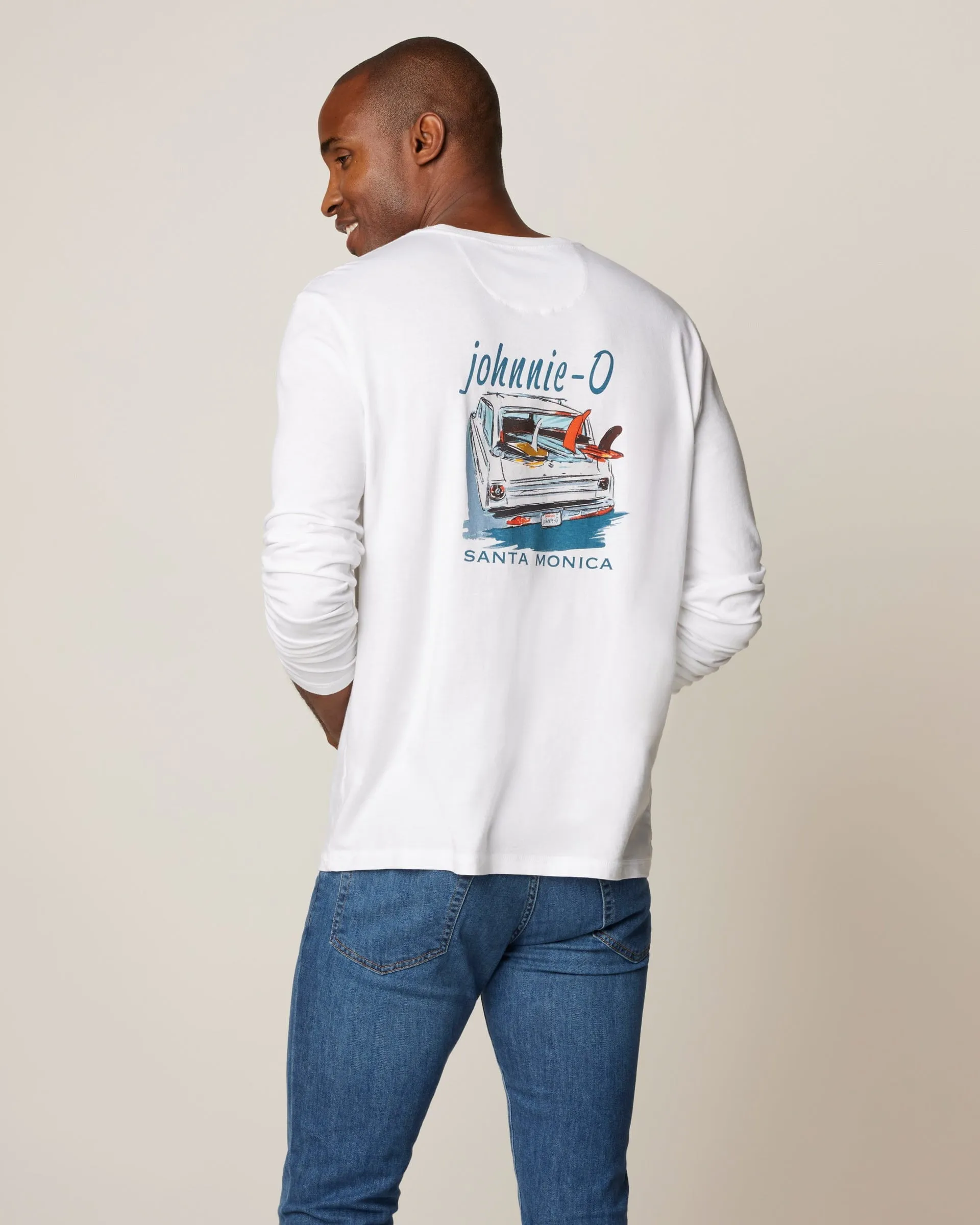 Surf Galaxy Long Sleeve Graphic T-Shirt sold by Johnnie-O
