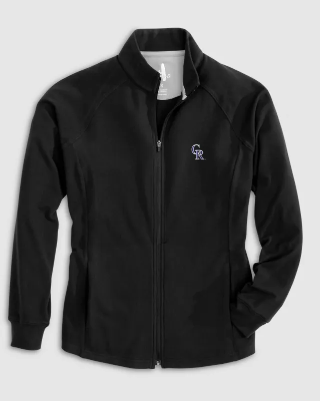 Women's Colorado Rockies Blakey Full Zip Fleece Jacket sold by Johnnie-O