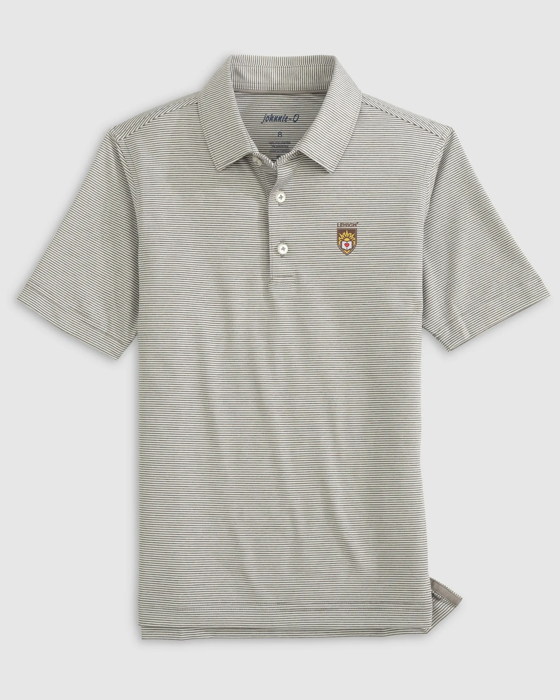 Lehigh Lyndonn Jr. Striped Jersey Performance Polo sold by Johnnie-O