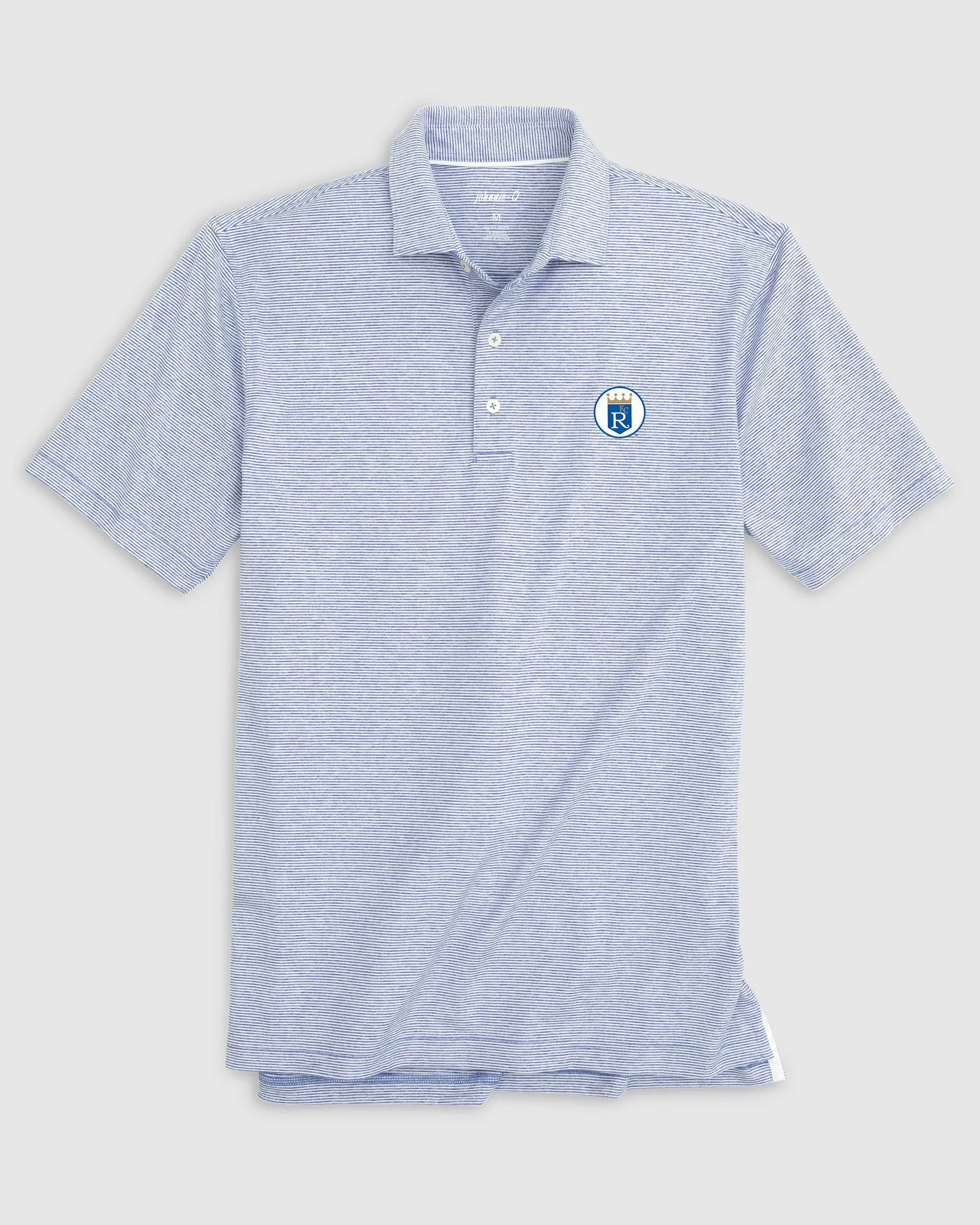 Kansas City Royals Lyndonn Striped Jersey Performance Polo - Cooperstown Logo sold by Johnnie-O product image thumbnail 2