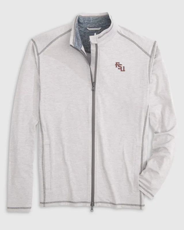 Florida State Cade Performance Knit Track Jacket made by Johnnie-O