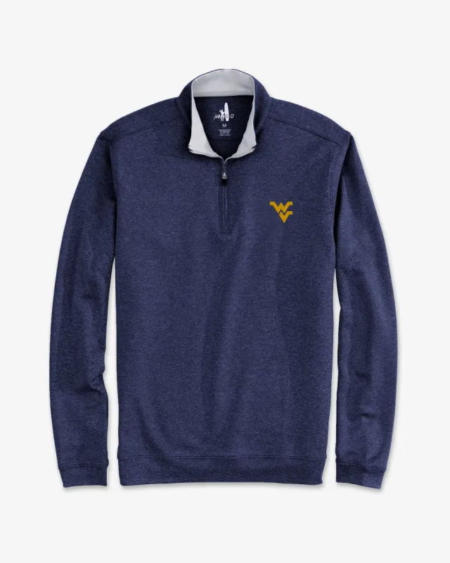 West Virginia Diaz 1/4 Zip Pullover made by Johnnie-O
