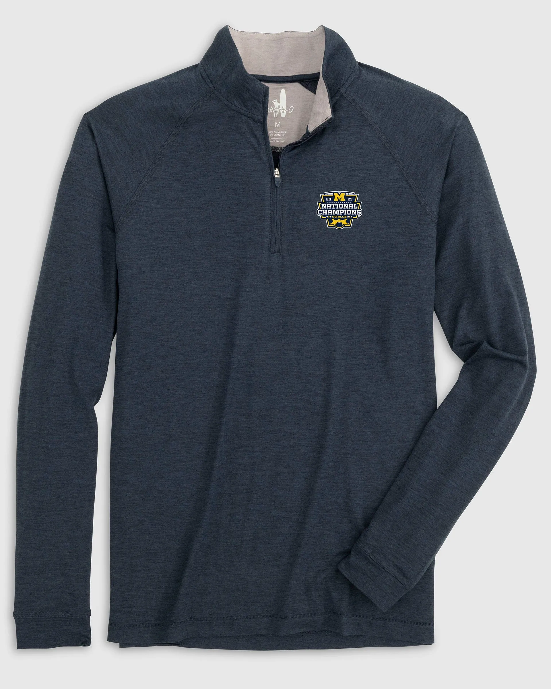 Michigan Freeborne Performance 1/4 Zip - 2023 CFP Champions Logo sold by Johnnie-O
