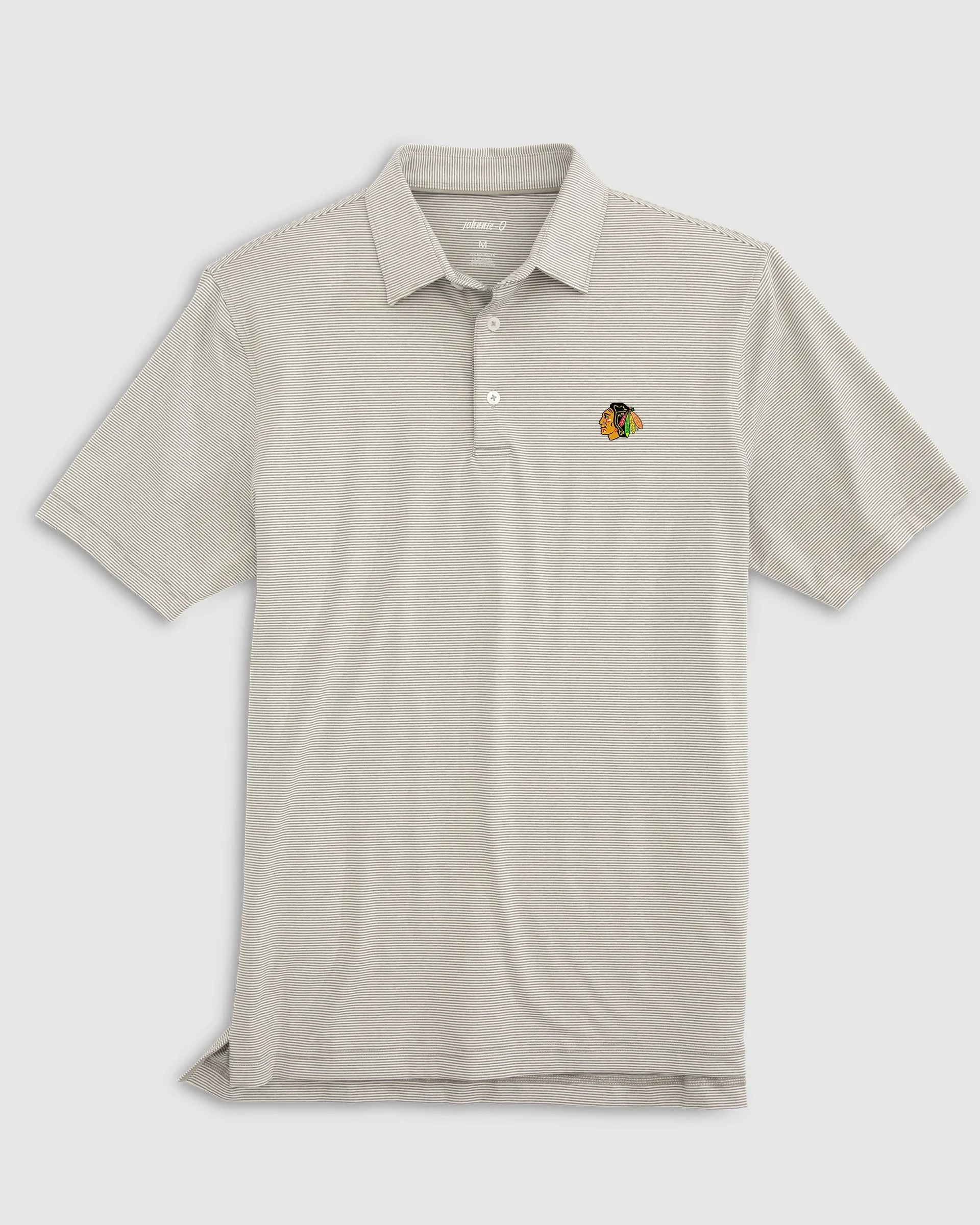 Chicago Blackhawks Lyndonn Striped Jersey Performance Polo sold by Johnnie-O